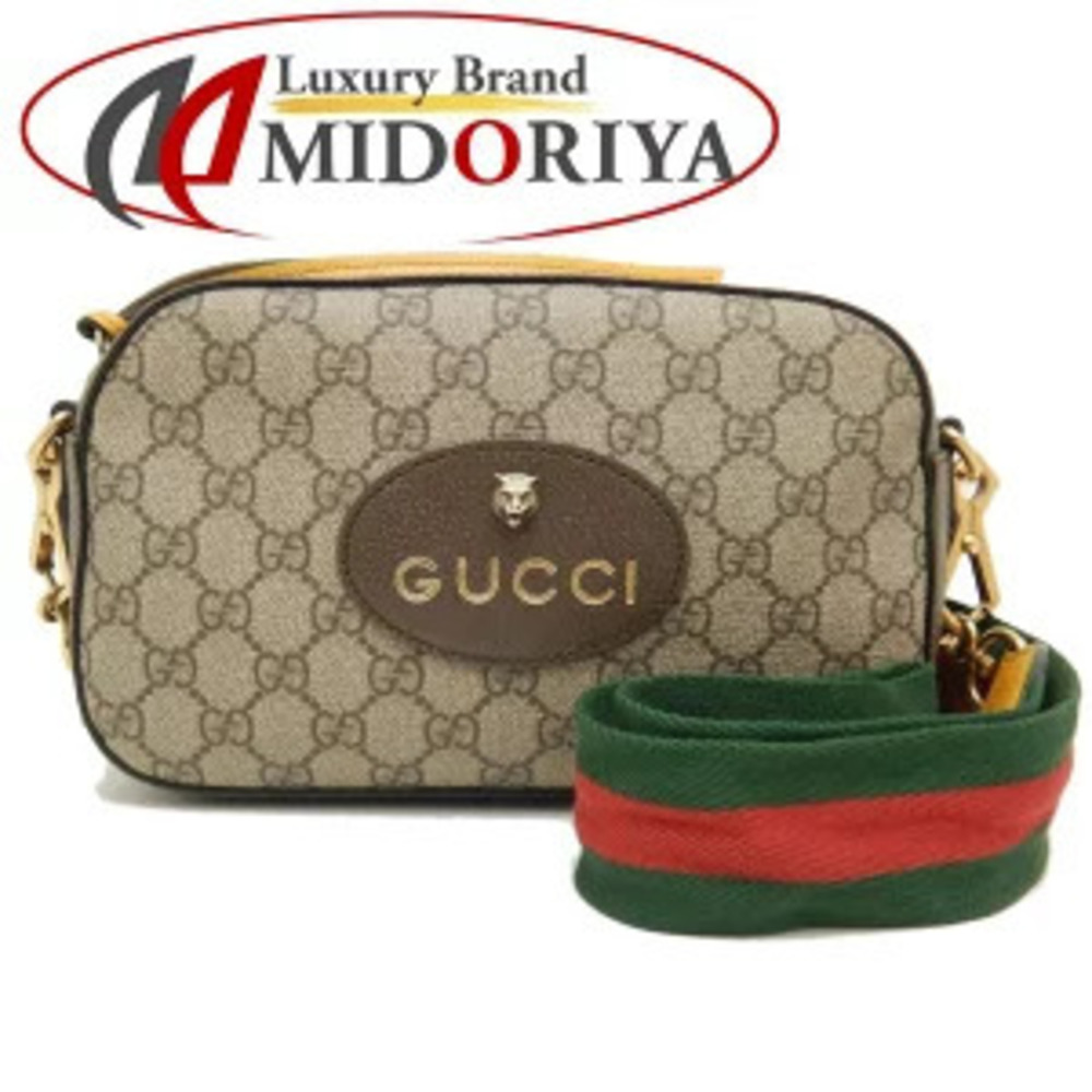 GUCCI Shoulder Bag Neo GG Supreme Canvas Brown